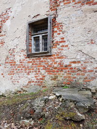 Window on brick wall