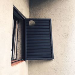Window shutter on house