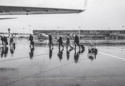 View of train at airport