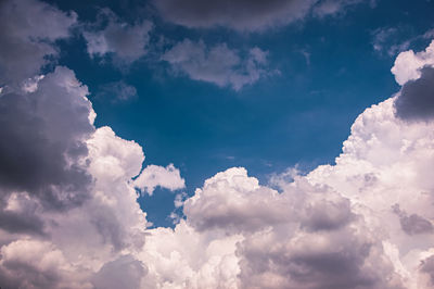 Low angle view of clouds in sky
