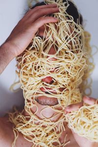 Close-up of person holding ice cream