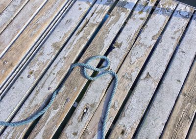 High angle view of text on wood