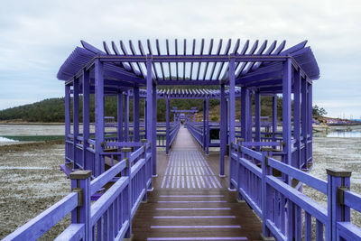 Pier over sea against sky