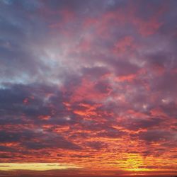 Scenic view of dramatic sky over sea