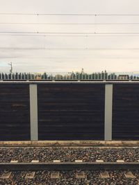 Railroad track against sky