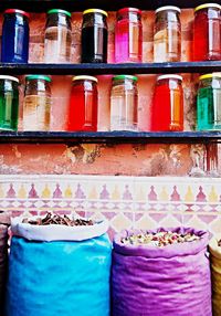 Full frame of colorful objects