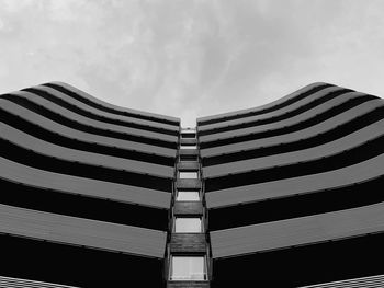 Low angle view of modern building against sky