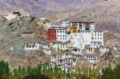 High angle view of buildings