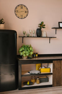 Interior of a wooden kitchen of a country house