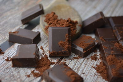 Close-up of chocolate cake