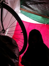 Close-up of pink umbrella