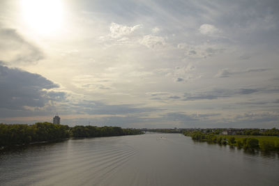 Scenic view of river against sky