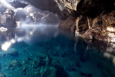 Rock formations in sea