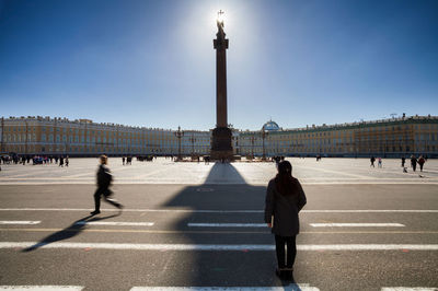 People at winter palace square