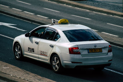 Vintage car on street