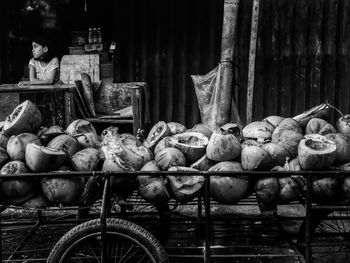 Full frame shot of apples for sale in market