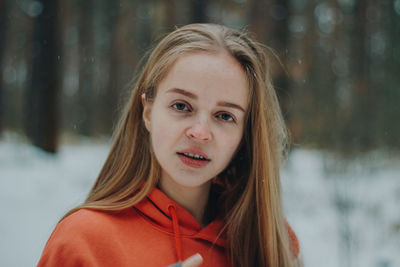 Portrait of young woman