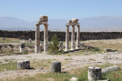 Old ruins against clear sky