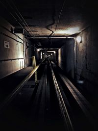 Railway tracks in subway station