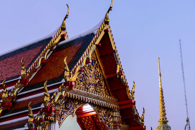 Low angle view of traditional building against sky