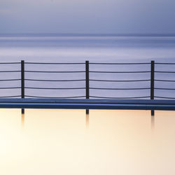 Atlantic ocean behind railing, madeira