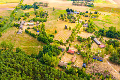 High angle view of townscape