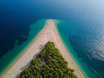 High angle view of sea shore