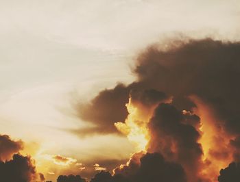 Low angle view of cloudy sky