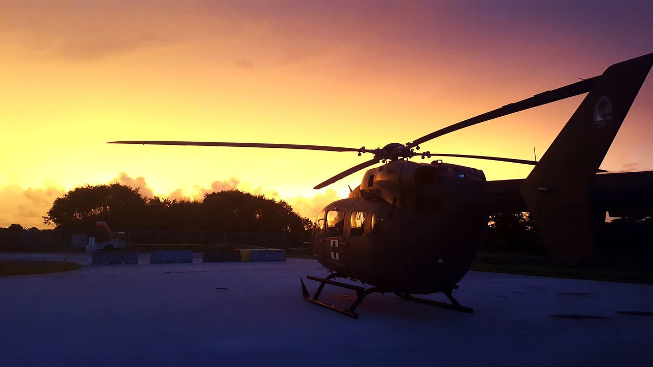 sunset, silhouette, transportation, nature, air vehicle, sky, outdoors, no people, winter, airplane, beauty in nature, day