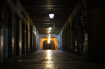 Empty corridor in building