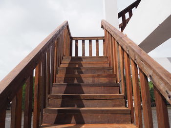 Low angle view of staircase against building