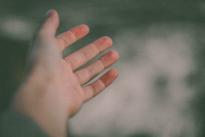 Close-up of human hand