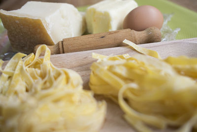 Close-up of food on table