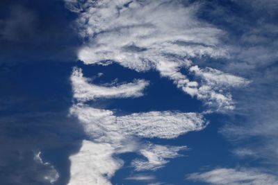Low angle view of clouds in sky