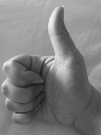 Close-up of cropped hand