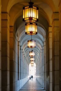 Man walking in corridor