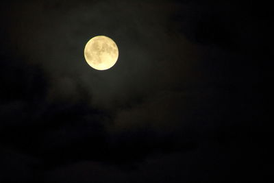 Low angle view of moon in sky