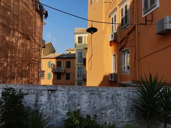 Low angle view of buildings against sky