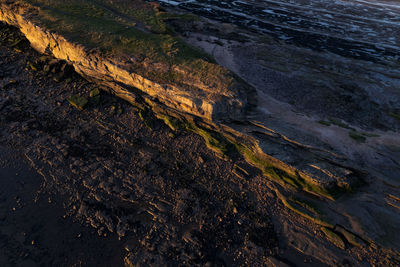 High angle view of sea