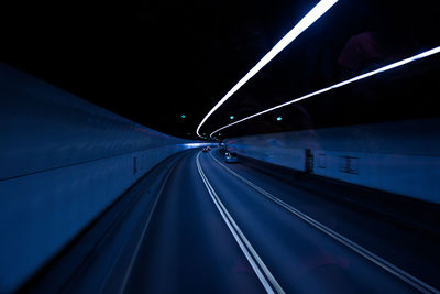 Blurred motion of tunnel