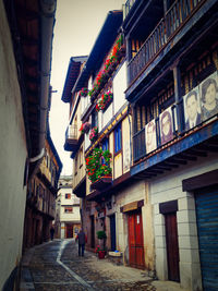 Low angle view of buildings in city