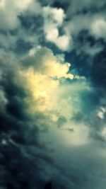 Low angle view of cloudy sky