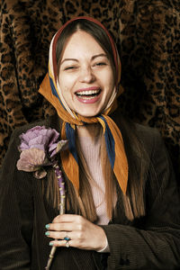 Portrait of a smiling young woman
