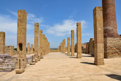 The ruins of an old factory for processing caught tuna. in sicily, italy.