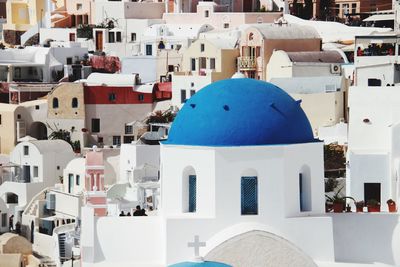 The blue dome of santorini 