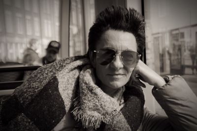 Portrait of  woman in sunglasses