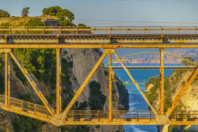 Bridge over river against sky