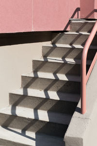 High angle view of spiral staircase of building