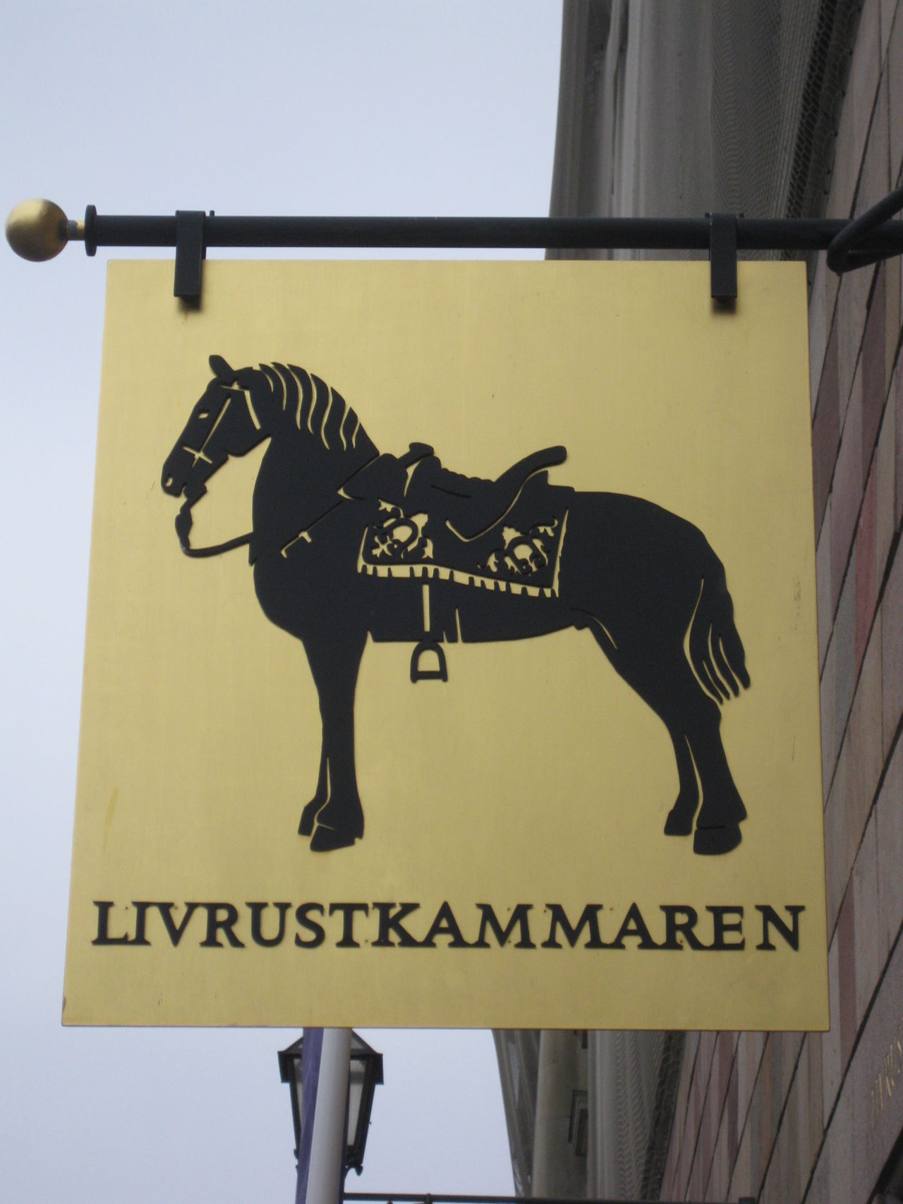 Black horse sign