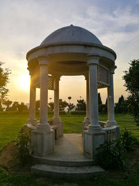 View of cemetery against sky